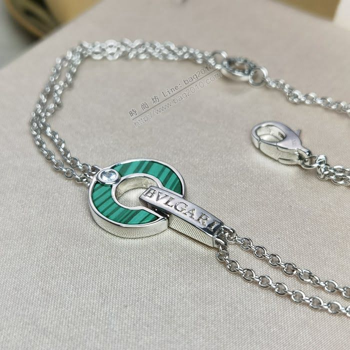Bvlgari飾品 寶格麗圓盤手鏈 寶格麗新款貝母鑲鑽圓盤手鏈  zgbq3052
